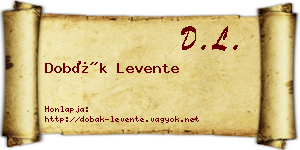 Dobák Levente névjegykártya