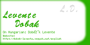 levente dobak business card